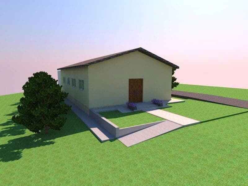 Pamje e projektit të Qendrës Sociale në Bitaj